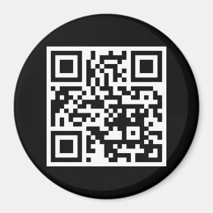 QR Code Only Round Magnet