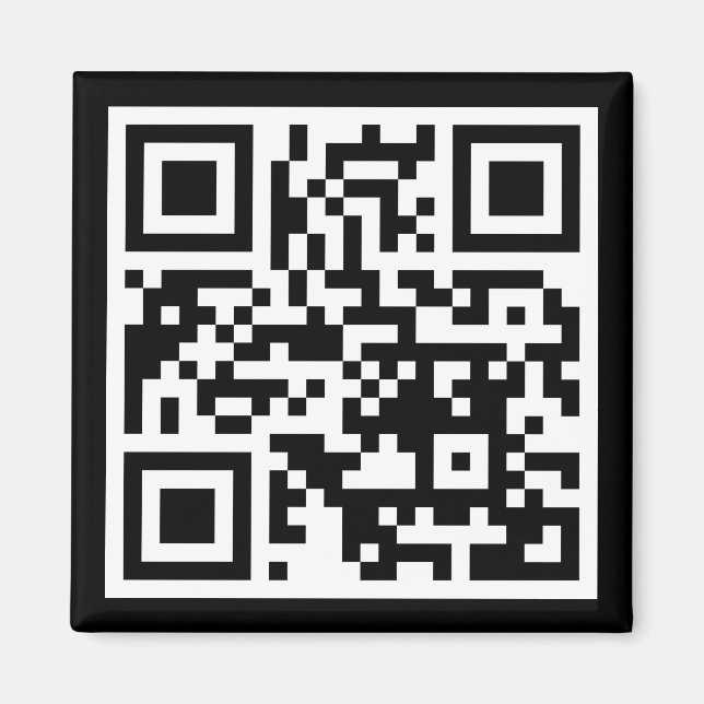 QR Code Only Square Magnet (Front)