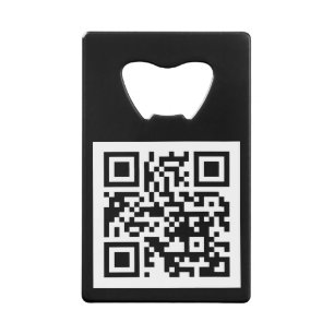 QR Code Only Stainless Steel Bottle Opener Credit Card Bottle Opener