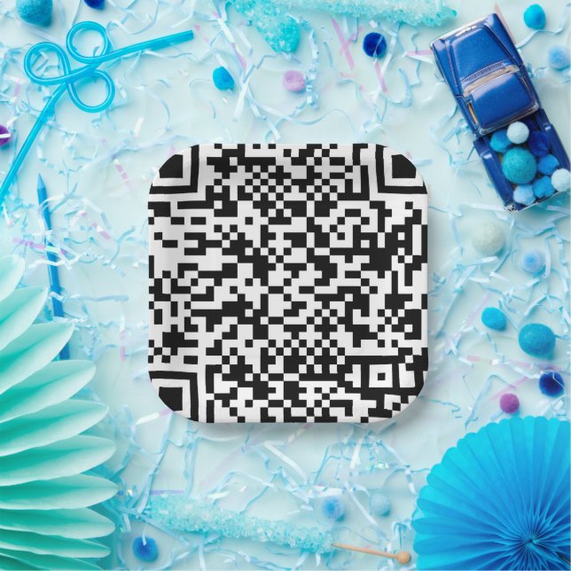 Qr Code Paper Plate (Party)