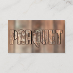 QR-Code parquet flooring rustic wooden style Business Card