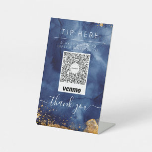 QR Code Pay or Tip Sign Craft Booth Shop Display