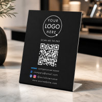 QR Code Pay | Venmo Paypal Payment Business Black