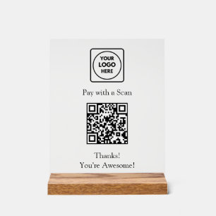 QR Code Payment Custom Logo Contactless Display