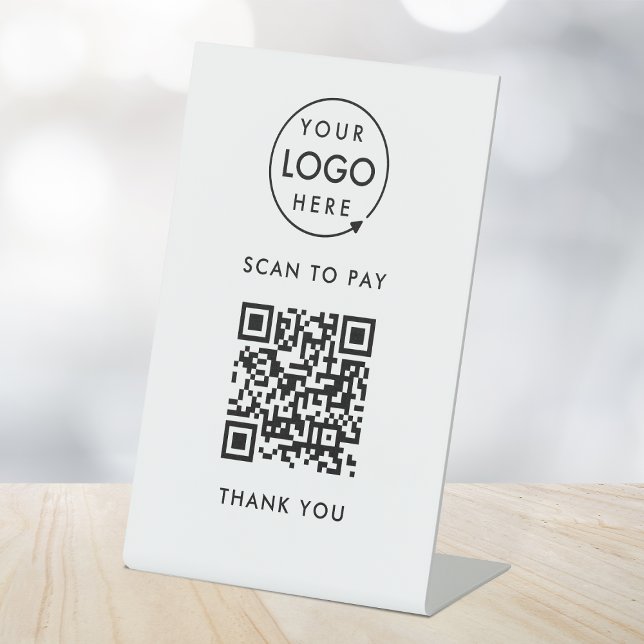 QR Code Payment | Logo Contactless Scan to Pay Pedestal Sign (Creator Uploaded)