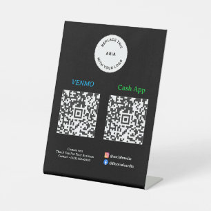 QR Code Payment - Scan to Pay Business Logo Pedestal Sign