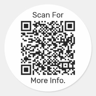 QR Code Personalized Classic Round Sticker