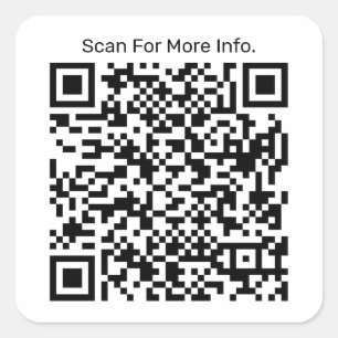 QR Code Personalized Square Sticker