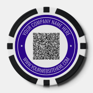 QR Code personnalisé et texte Vos jetons de poker 