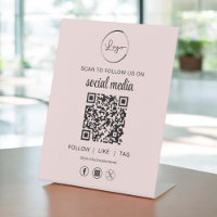 QR Code Pink Scan To Follow Us on Social Network