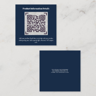 QR Code Product Packaging Warranty Details Coupon Enclosure Card
