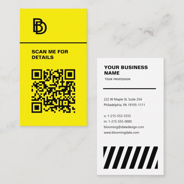 QR code - Professional Business Card  (Front/Back)