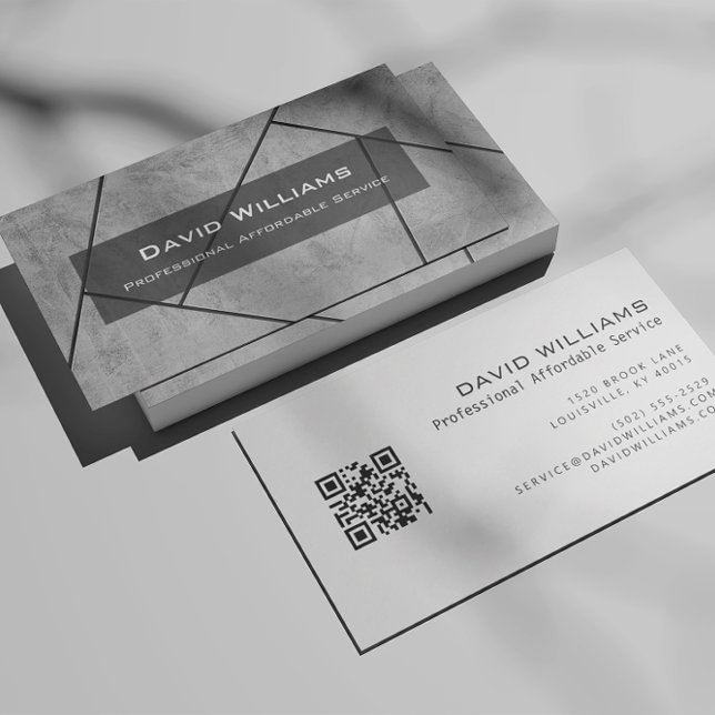 QR Code Professional Flooring and Tiler  Business Card (Creator Uploaded)