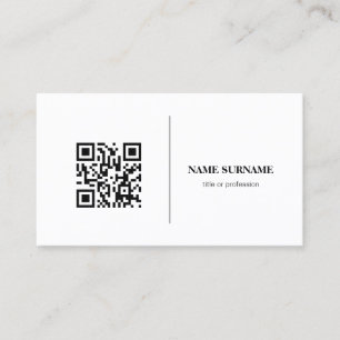 QR code, professional minimalist social media Business Card