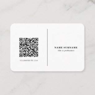 QR code, professional minimalist social media Business Card