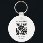 QR Code Professional White Business Name Circle Keychain<br><div class="desc">QR Code Professional White Business Name Circle keychain</div>