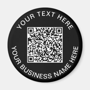 QR Code Promotional Black Magnet
