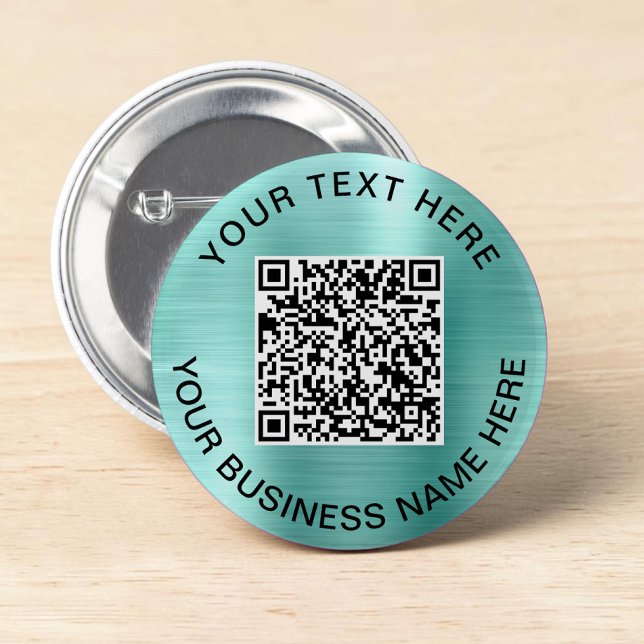 QR Code Promotional Mint 2 Inch Round Button (QR Code Promotional Mint Button)