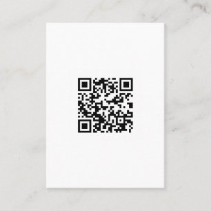 QR Code, Quick Response Code, Black and White Business Card