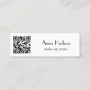 QR Code (Quick Response Code) - Black White Mini Business Card