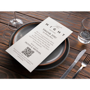 QR Code Rehearsal Dinner Thank You Card
