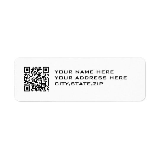 QR CODE RETURN ADDRESS LABEL
