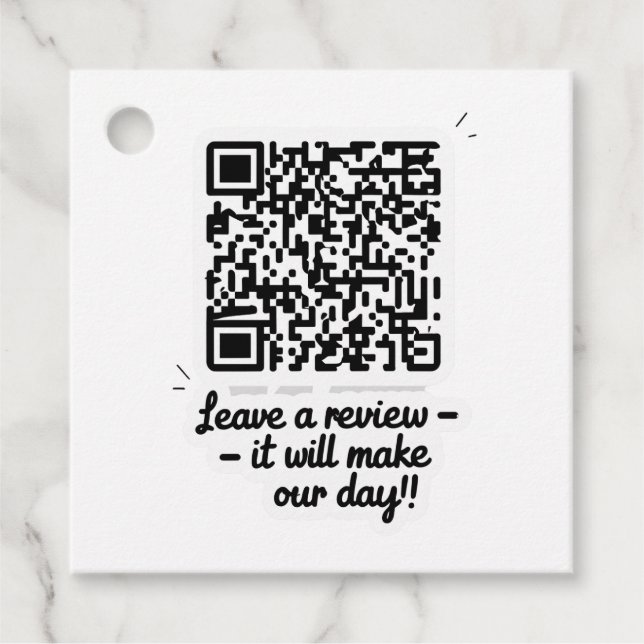 QR Code Review Gift Tag (Front)