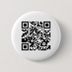 Qr Code RickRoll Gif 2 Inch Round Button