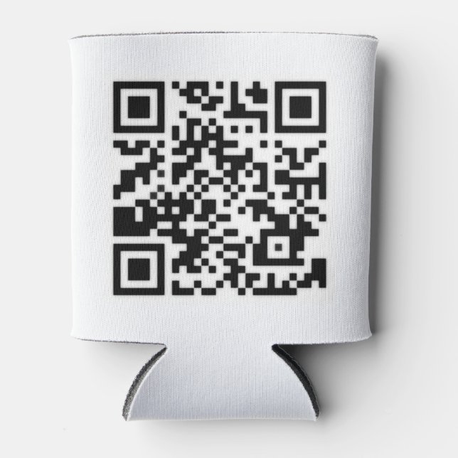 Qr Code RickRoll Gif Can Cooler (Front)