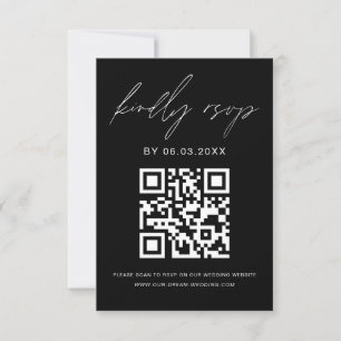 QR Code RSVP minimaliste site Mariage élégant