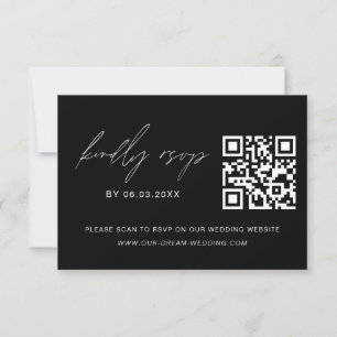 QR Code RSVP minimaliste site Mariage élégant