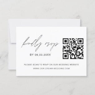 QR Code RSVP minimaliste site Mariage élégant