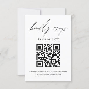 QR Code RSVP minimaliste site Mariage élégant
