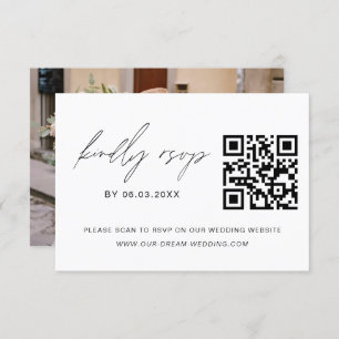 QR Code RSVP Photo Minimalist Wedding Website