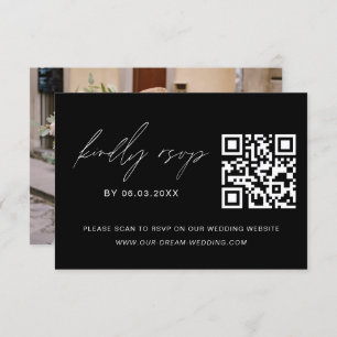 QR Code RSVP photo minimaliste site Mariage