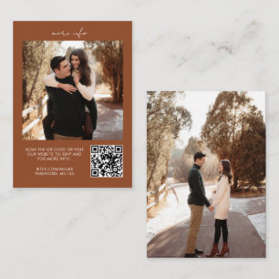 QR Code RSVP Wedding Website Enclosure Card