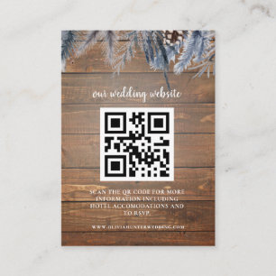 QR Code RSVP Wedding Website Enclosure Card