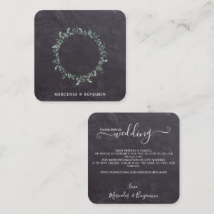 QR Code Rustic Botanical Wedding Invitation