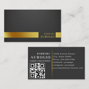 QR Code   Rustic Kraft Modern Stylish Professional Business Card