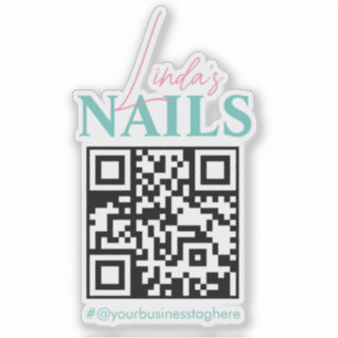 QR Code Salon Nail Business Name Car Decal