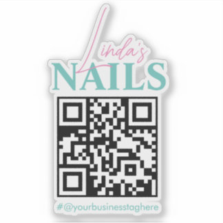 QR Code Salon Nail Business Name Car Decal