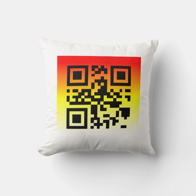 QR Code® Saying: CONGRATULATIONS Throw Pillow (Front)