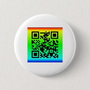 QR Code® Saying: EVERYTHING WILL BE OK 2 Inch Round Button