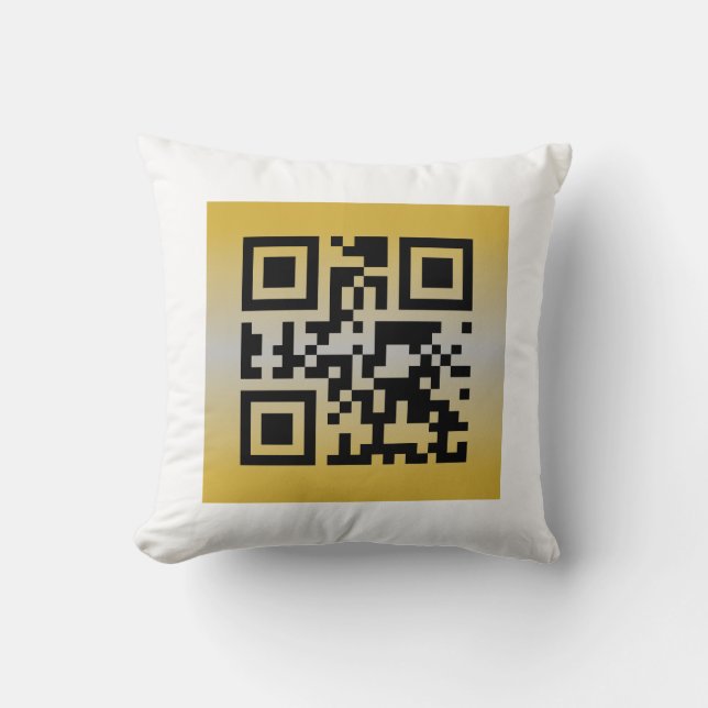 QR Code® Saying: HAPPY ANNIVERSARY Throw Pillow (Front)