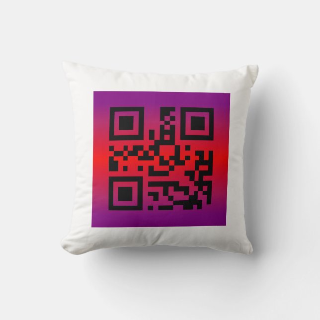 QR Code® Saying: HAPPY EASTER Throw Pillow (Front)