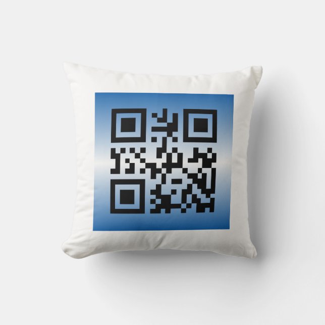 QR Code® Saying: HAPPY HANUKKAH Throw Pillow (Front)