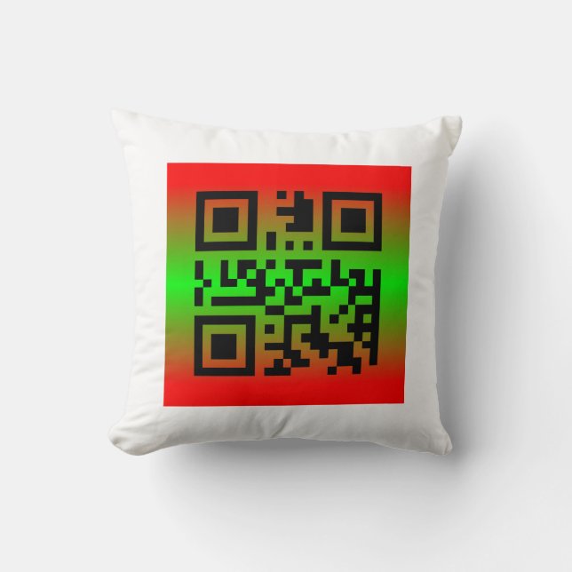 QR Code® Saying: HAPPY KWANZAA Throw Pillow (Front)