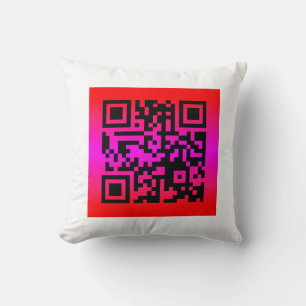 QR Code® Saying: HAPPY MOTHER’S DAY Throw Pillow