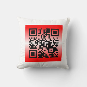 QR Code® Saying: HAPPY VALENTINE’S DAY Throw Pillow