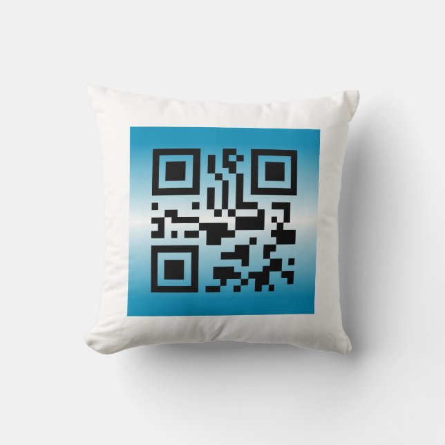 QR Code® Saying: HAVE A GREAT WEEKEND Throw Pillow (Front)